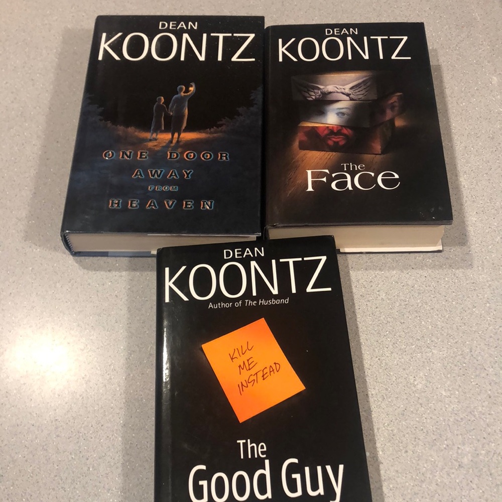 3 Dean Koontz Hardback Books